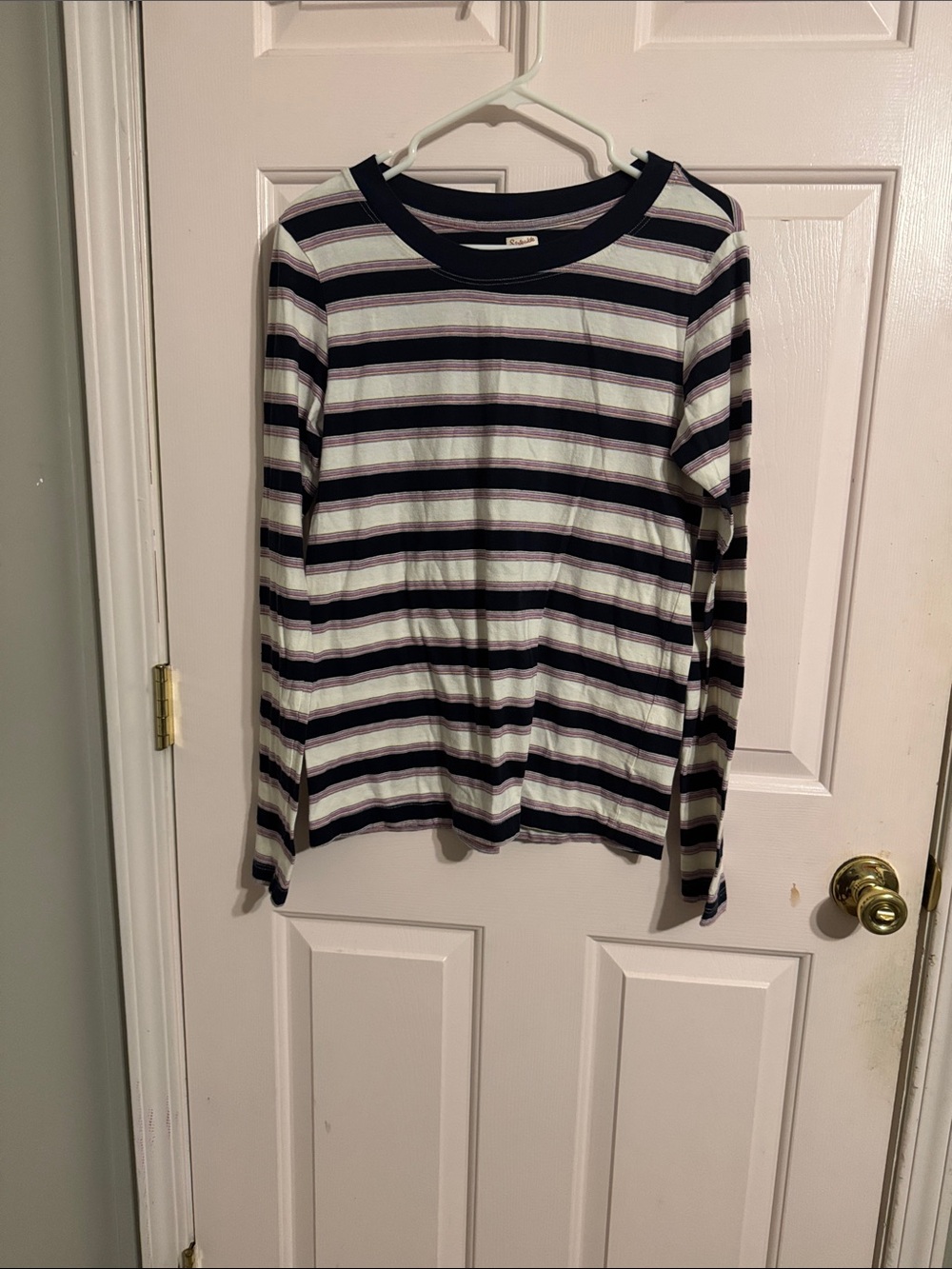 Stateside Navy & White Striped Long-Sleeve Tee